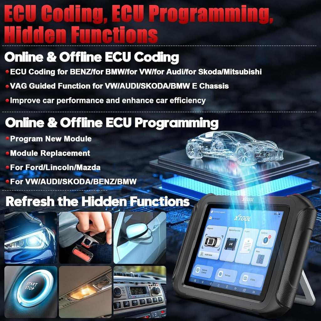 XTOOL D9S PRO ECU Coding And Programming OBD2 Scanner FCA AutoAuth DoIP/CAN FD