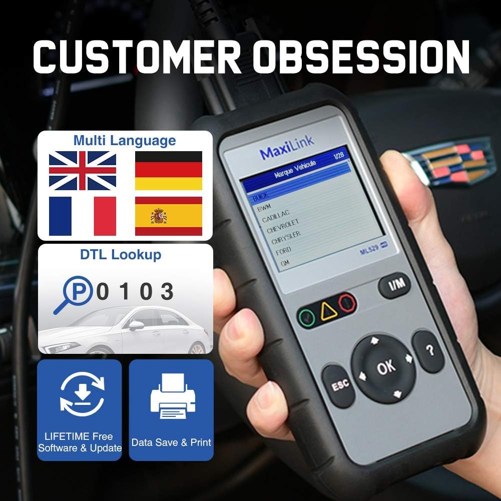Autel MaxiLink ML529HD OBDII Scanner for Cars Trucks J1939 J1708 Tool