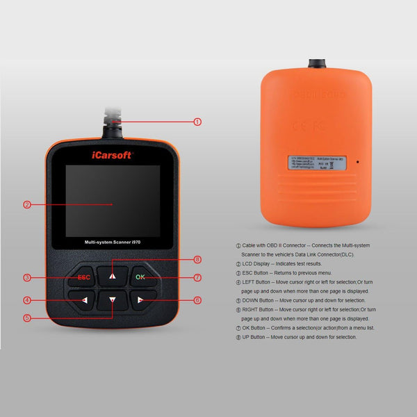 iCarsoft i970 Fits Citroen OBD2 Diagnostic Code Reader Reset Scanner Tool