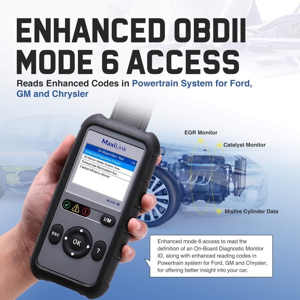 Autel MaxiLink ML529HD OBDII Scanner for Cars Trucks J1939 J1708 Tool