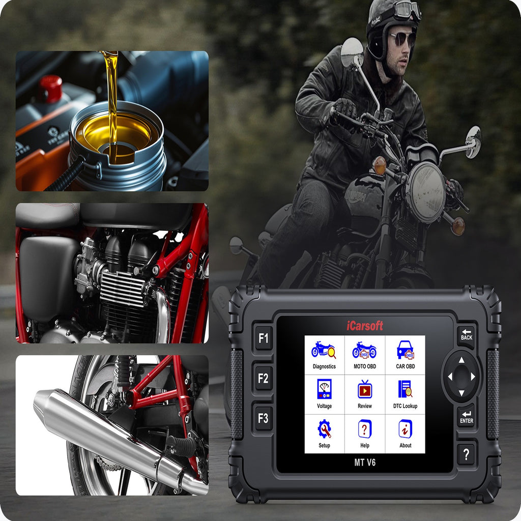 iCarsoft MT V6 Kymco Motorcycle Full System Scanner Engine ABS and Service Tools