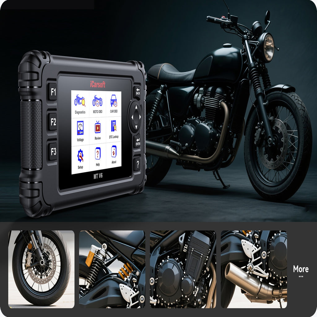 iCarsoft MT V6 Hartford Motorcycle Scooter Diagnostic Scanner ECU Battery Test