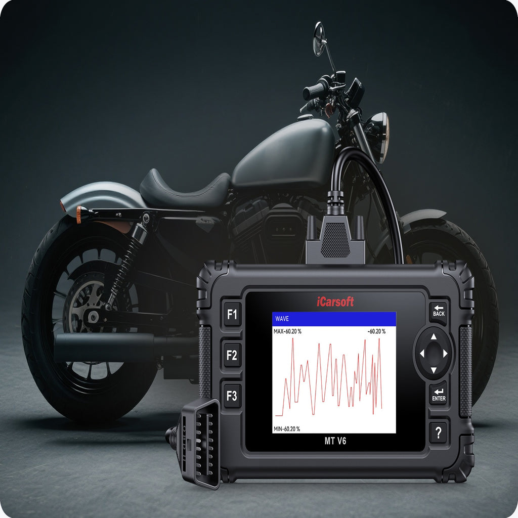 iCarsoft MT V6 Hartford Motorcycle Scooter Diagnostic Scanner ECU Battery Test