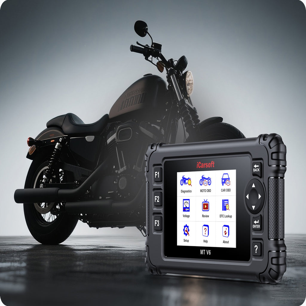 iCarsoft MT V6 Hartford Motorcycle Scooter Diagnostic Scanner ECU Battery Test