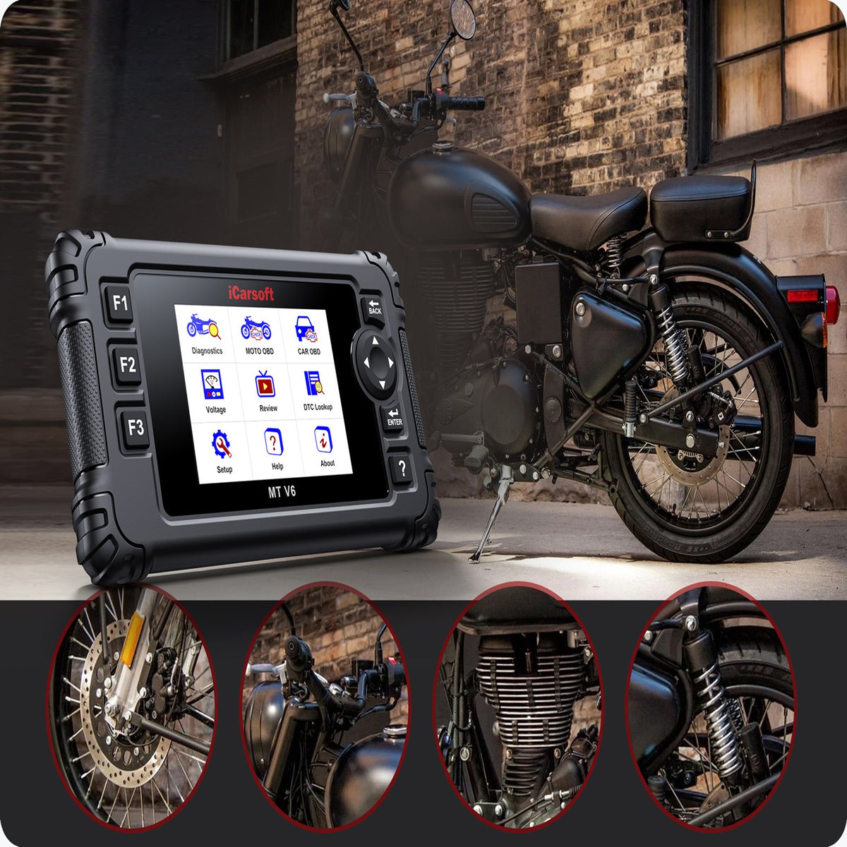 iCarsoft MT V6 Enfield Diagnostic Tool ECU ABS Engine Scan with Real Time Data