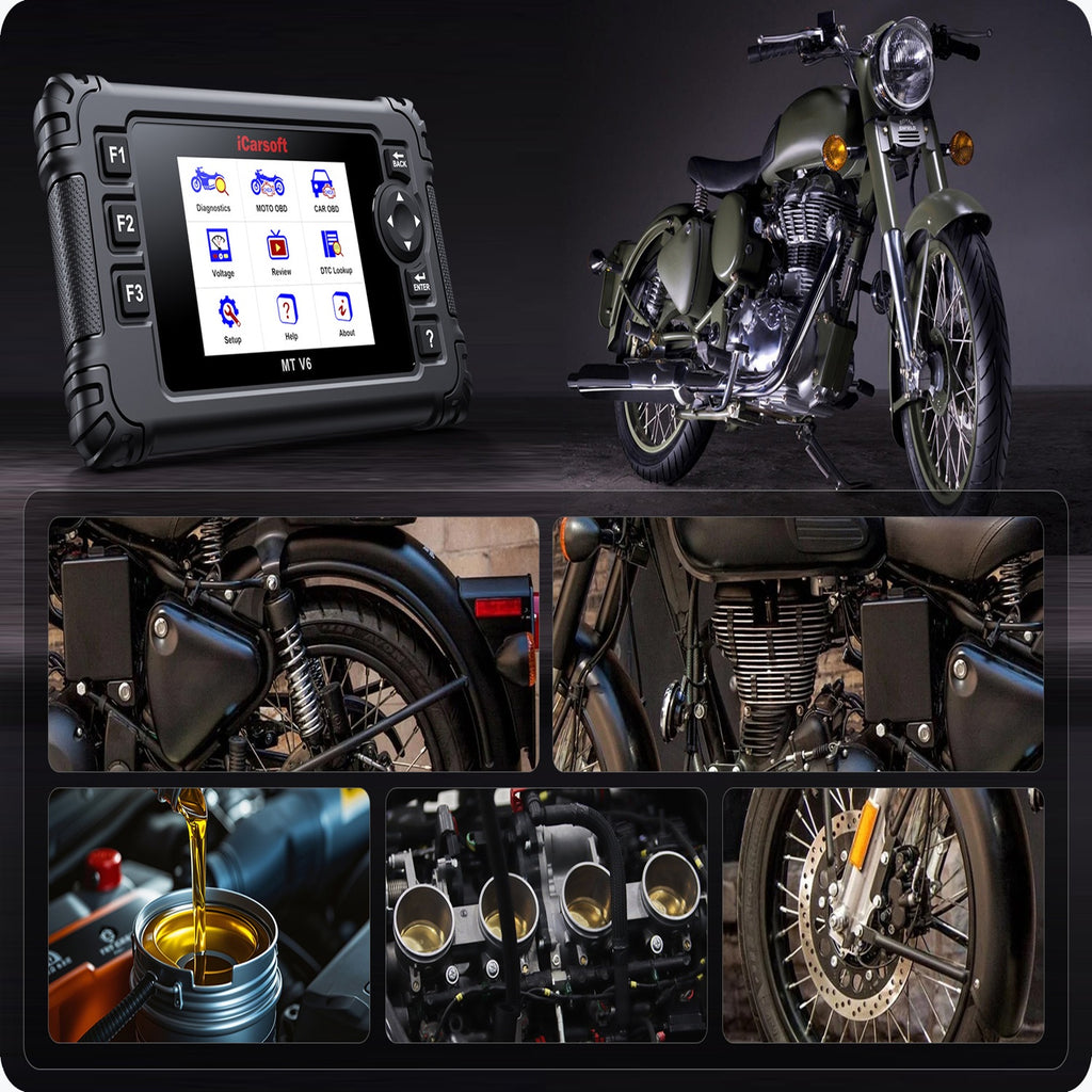 iCarsoft MT V6 Enfield Diagnostic Tool ECU ABS Engine Scan with Real Time Data