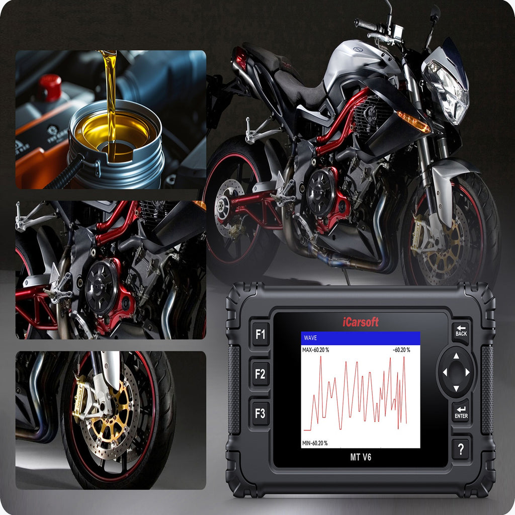 iCarsoft QJ Benelli Motorcycle OBD2 Scanner ECU ABS Engine Coil Fuel Sensor