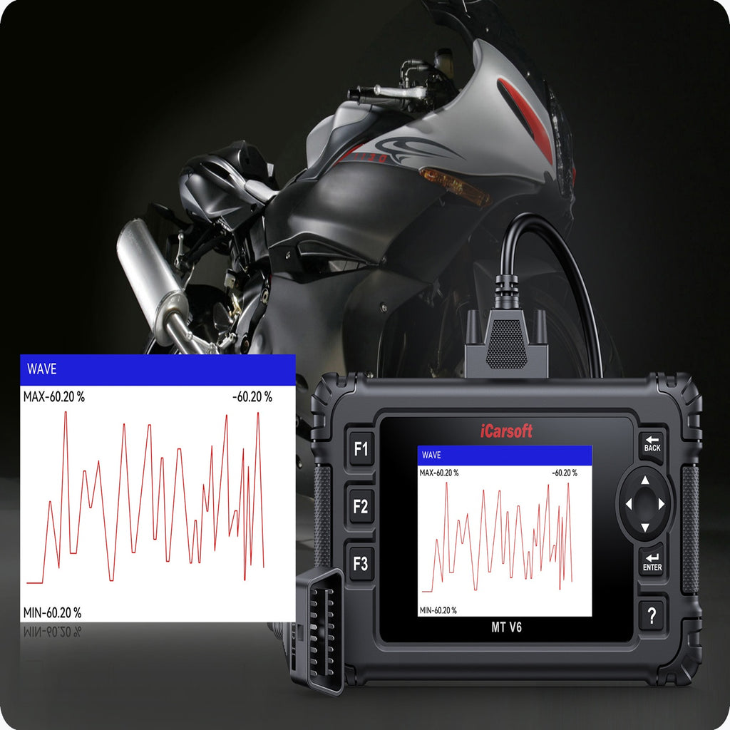 iCarsoft QJ Benelli Motorcycle OBD2 Scanner ECU ABS Engine Coil Fuel Sensor