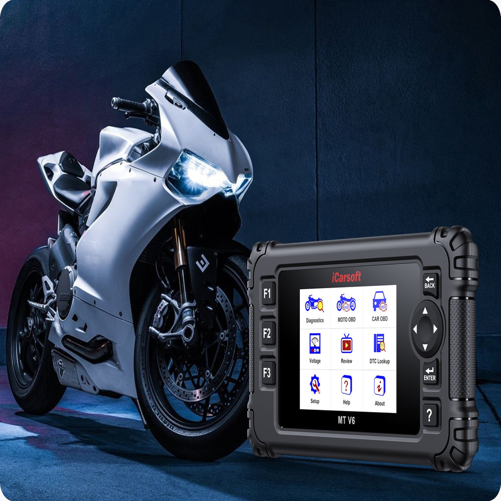 iCarsoft QJ Benelli Motorcycle OBD2 Scanner ECU ABS Engine Coil Fuel Sensor