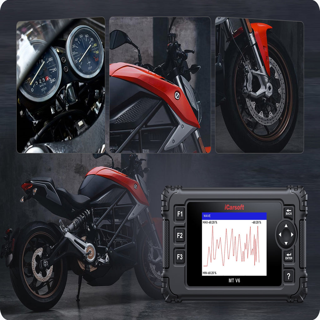 iCarsoft MT V6 Hero Motorcycle Scanner ECU Engine Pressure Voltage Sensor Scaner