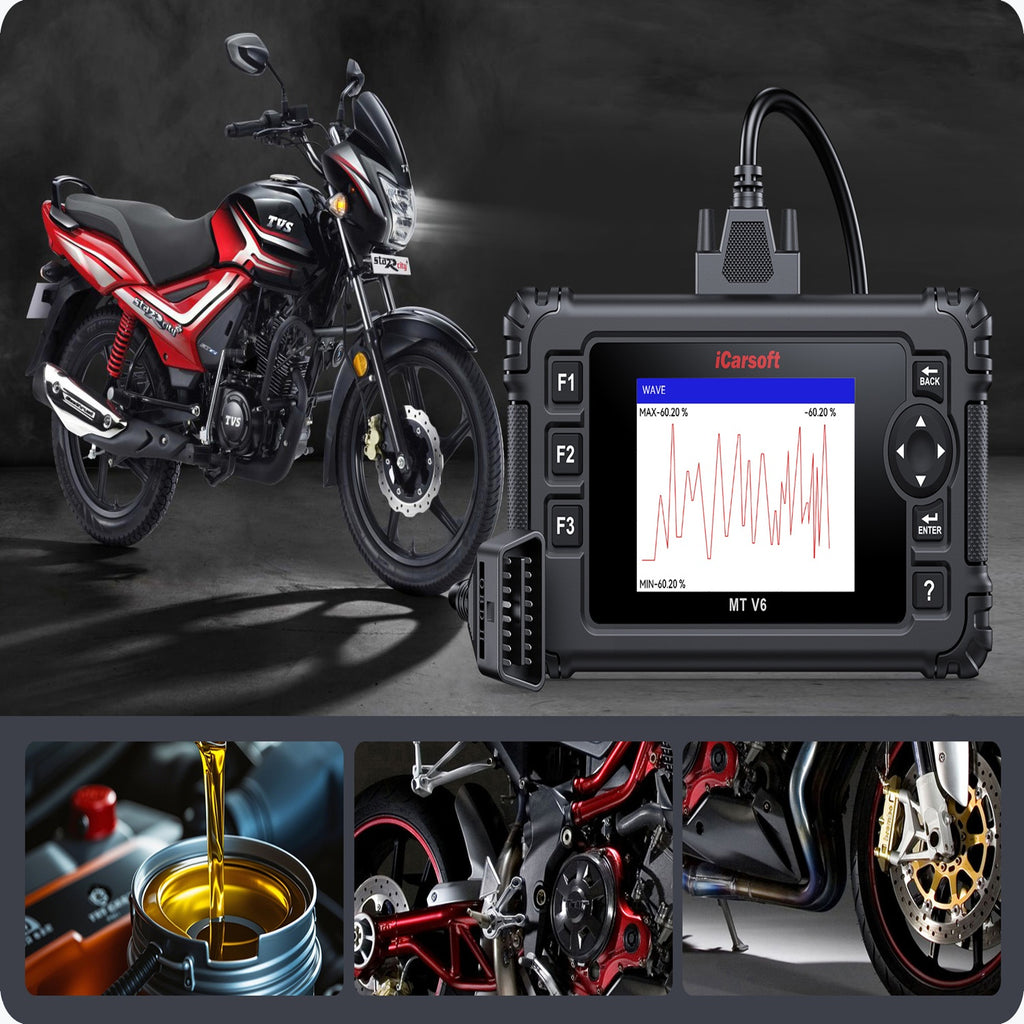 iCarsoft MT V6 TVS OBD2 Scanner Bidirectional  Engine ABS ECU Sensor Tester