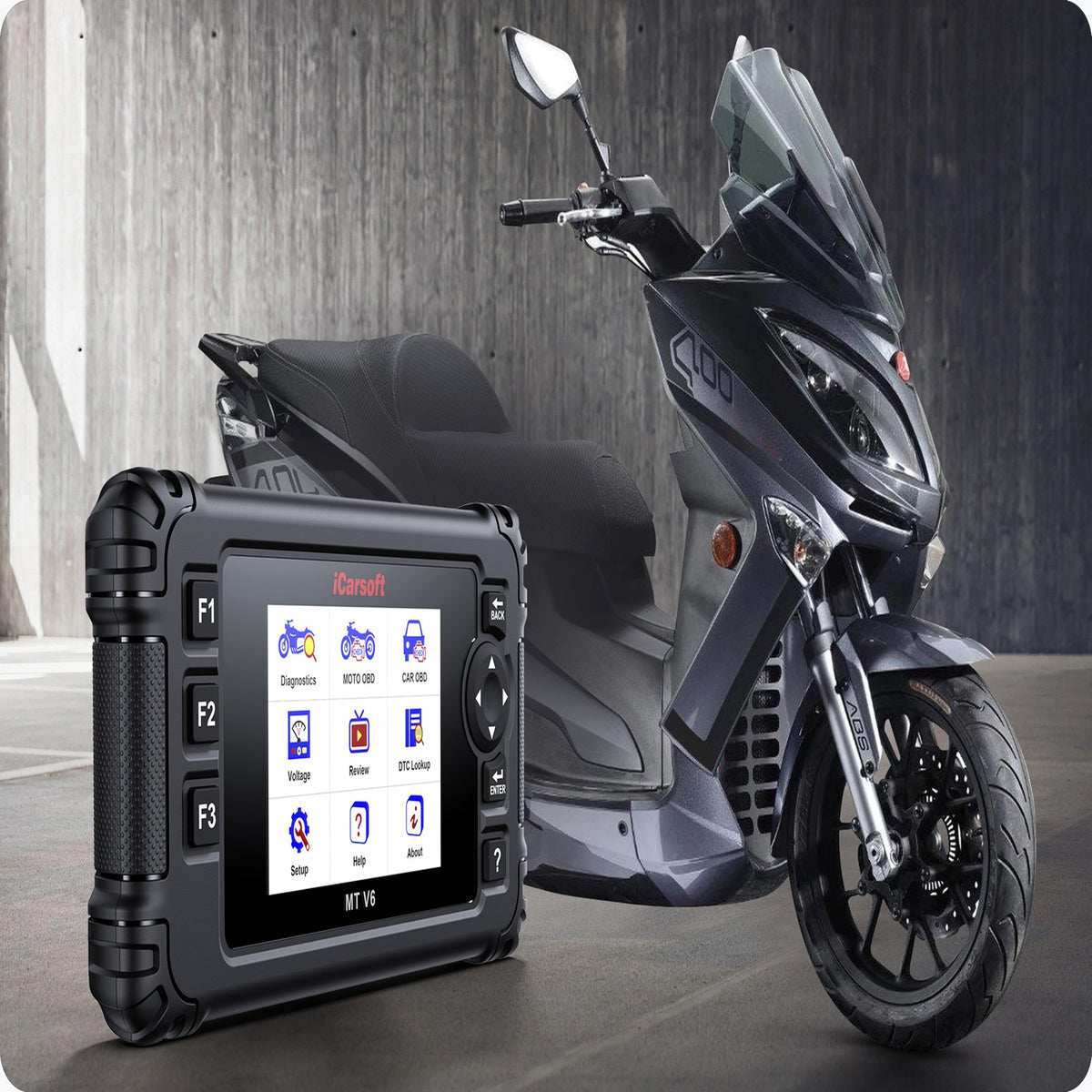 iCarsoft MT V6 AEON Motorcycle Diagnostic OBD2 Scanner ECU Oil Reset Live Data