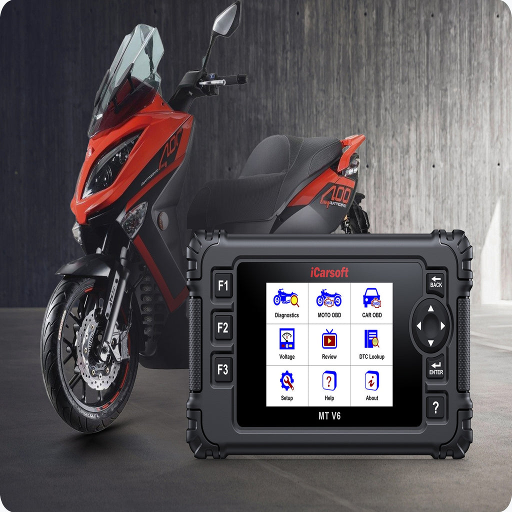 iCarsoft MT V6 AEON Motorcycle Diagnostic OBD2 Scanner ECU Oil Reset Live Data