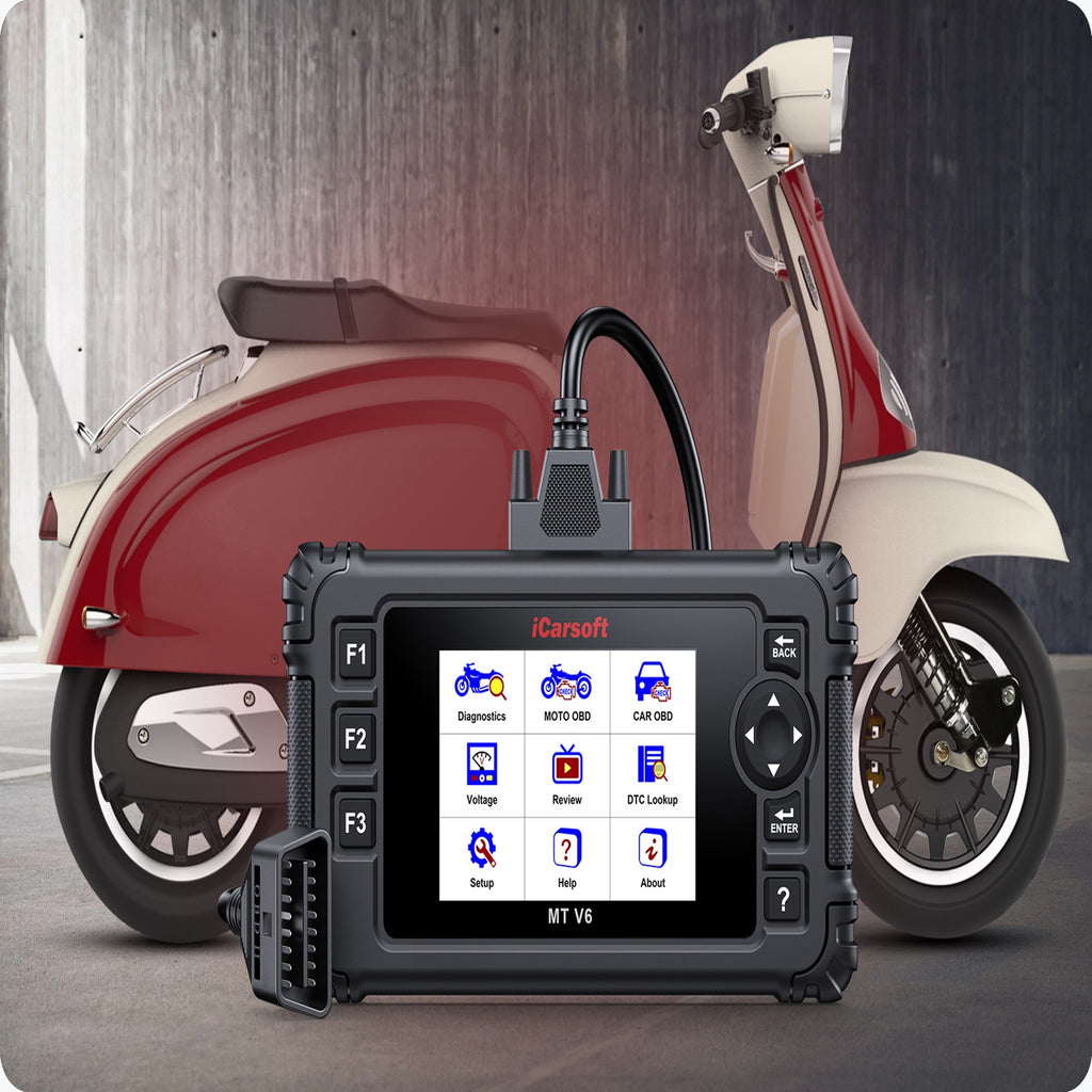 iCarsoft MT V6 ROYAL ALLOY Bike OBD2 Diagnostic Scanner ECU DTC Fault Code Clear