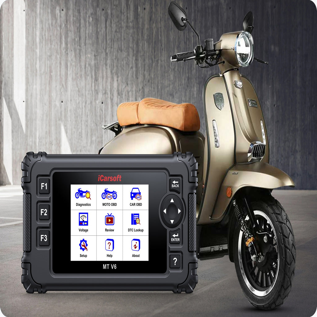 iCarsoft MT V6 ROYAL ALLOY Bike OBD2 Diagnostic Scanner ECU DTC Fault Code Clear