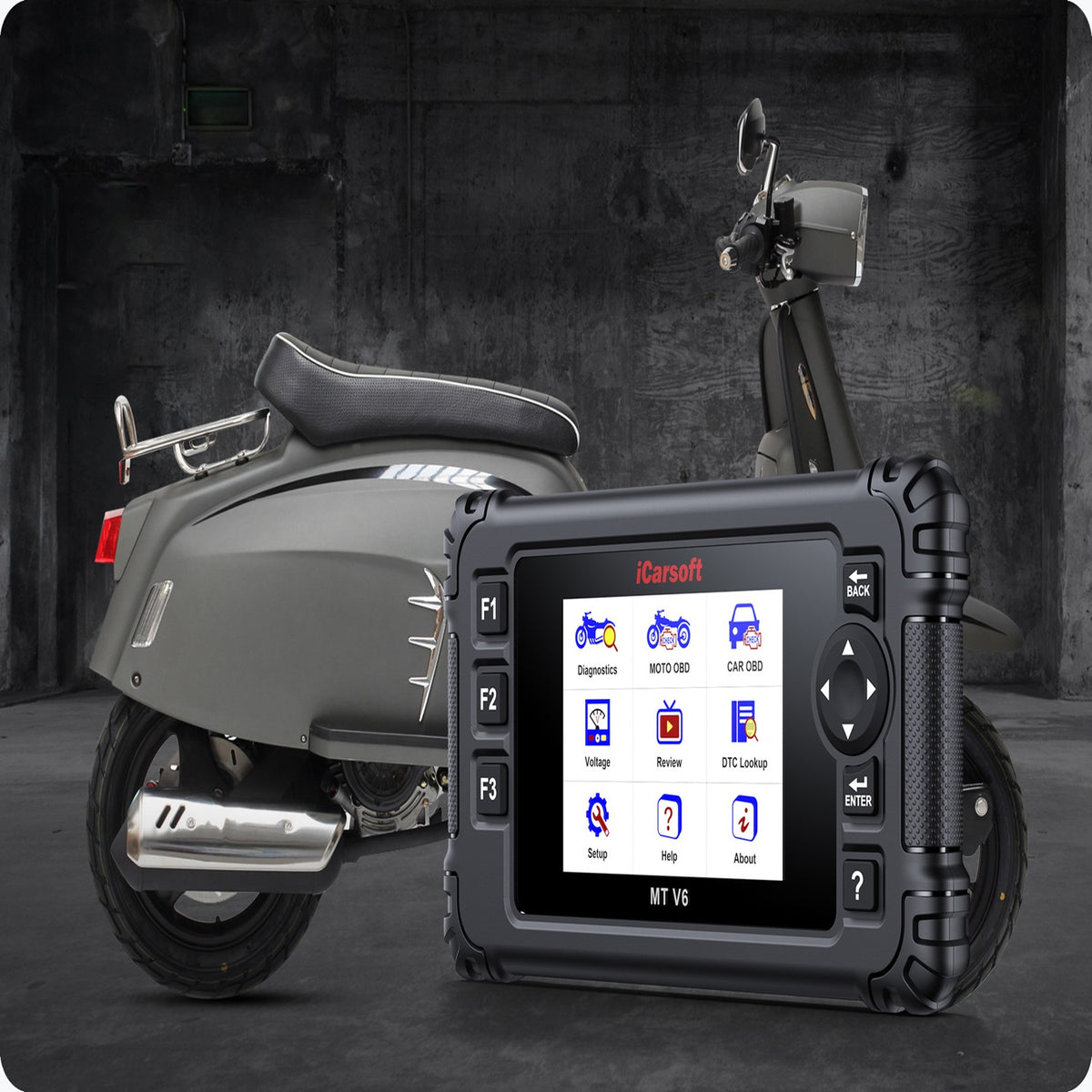 iCarsoft MT V6 ROYAL ALLOY Bike OBD2 Diagnostic Scanner ECU DTC Fault Code Clear