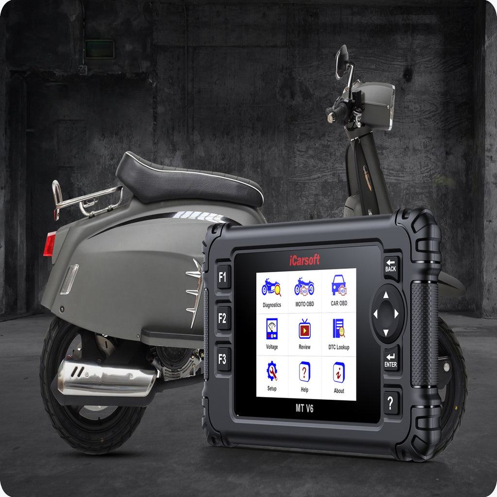 iCarsoft MT V6 ROYAL ALLOY Bike OBD2 Diagnostic Scanner ECU DTC Fault Code Clear