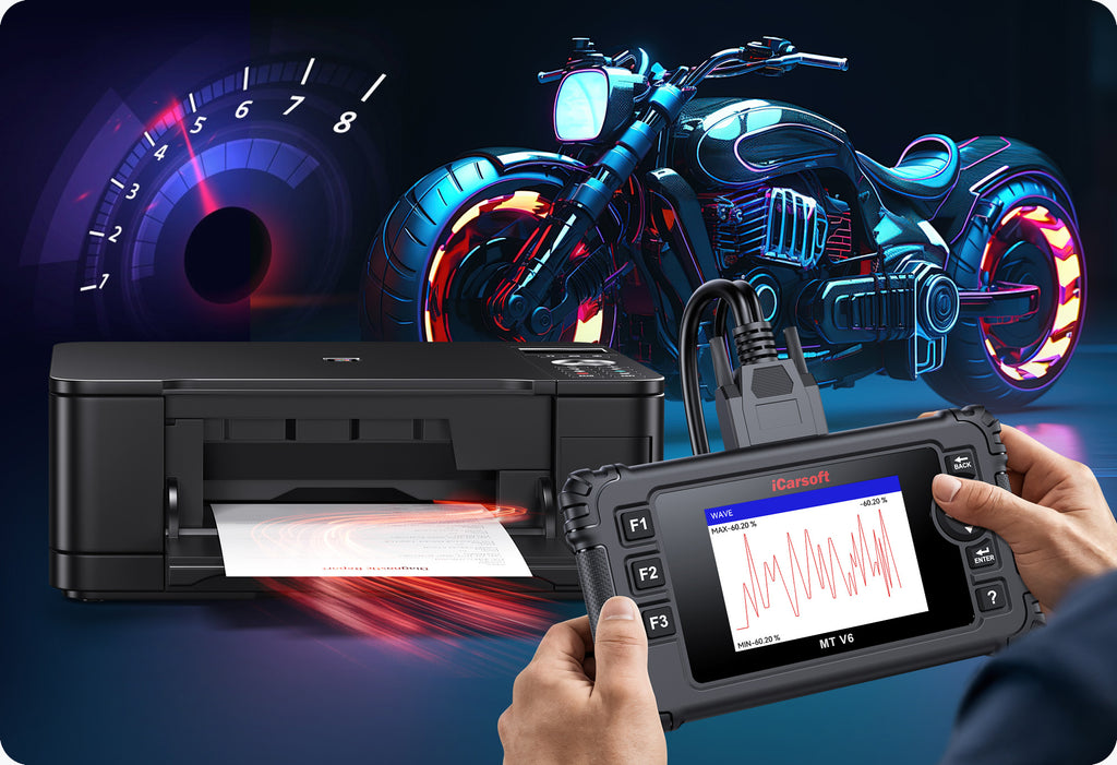 MT V6 HAOJUE Motorcycle OBD2 Diagnostic Tool AutoVIN, DTC Lookup & Resets