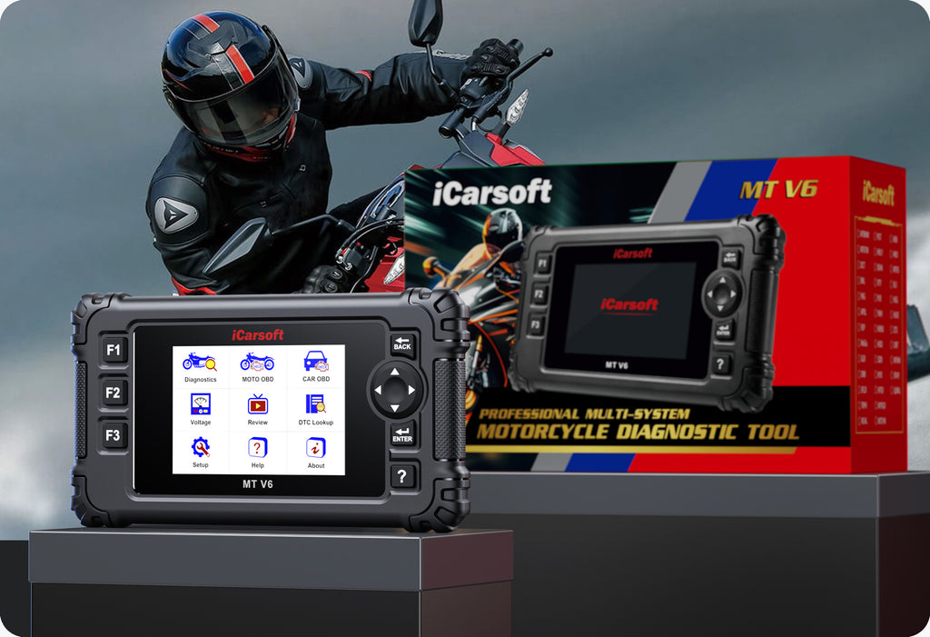 MT V6 HAOJUE Motorcycle OBD2 Diagnostic Tool AutoVIN, DTC Lookup & Resets