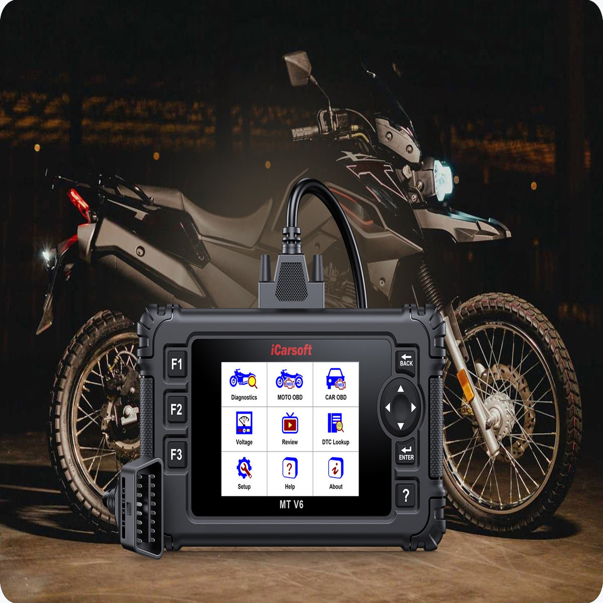 Shineray Bike ECU Scan Tool iCarsoft MT V6 ABS BiDirectional Actuation CEL Reset