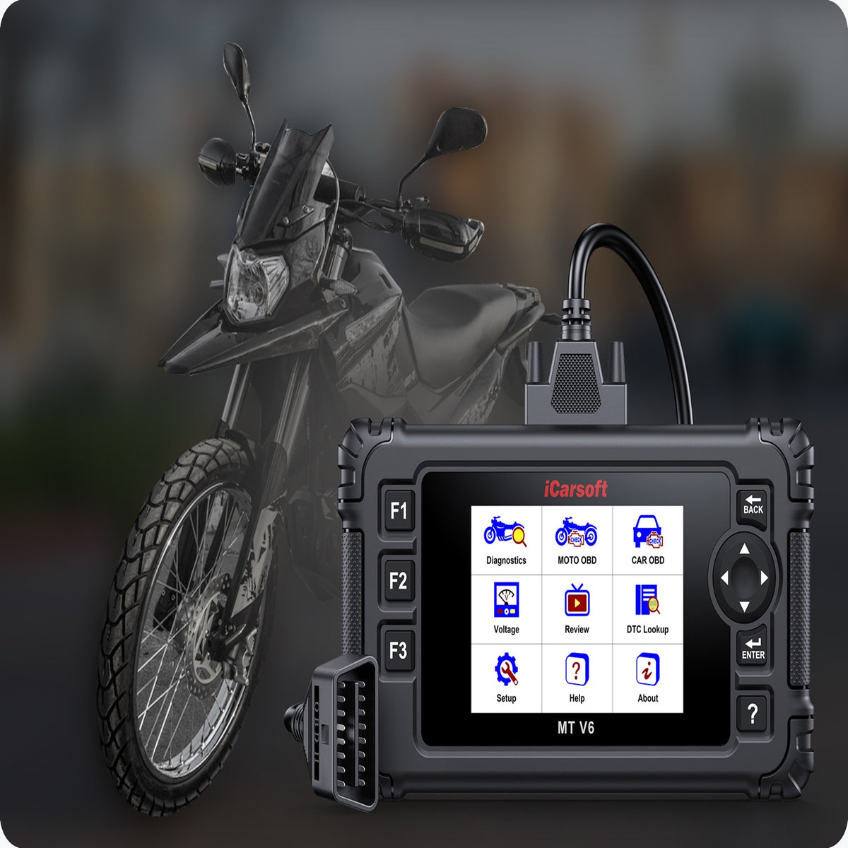 Shineray Bike ECU Scan Tool iCarsoft MT V6 ABS BiDirectional Actuation CEL Reset