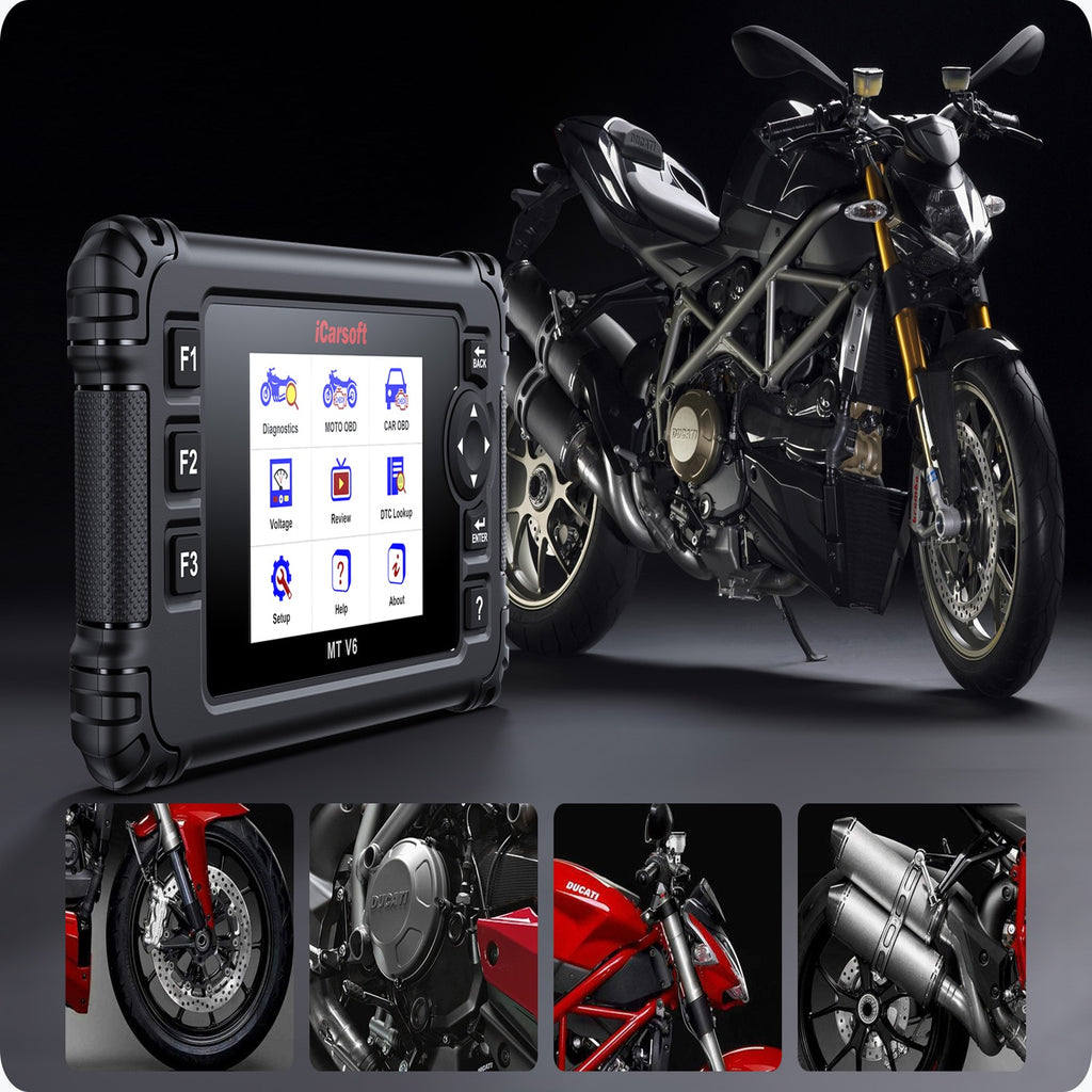 iCarsoft MT V6 Ducati ECU Reader OBDII Scanner ECU Bi-Directional Test Tool