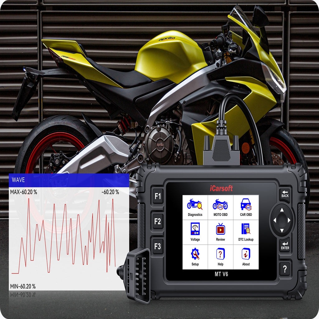 iCarsoft MT V6 Aprilia Motorcycle Diagnostic Scanner ECU ABS Bleed Throttle
