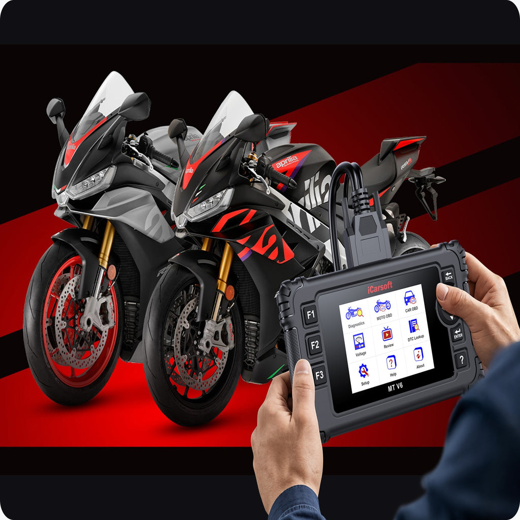 iCarsoft MT V6 Aprilia Motorcycle Diagnostic Scanner ECU ABS Bleed Throttle