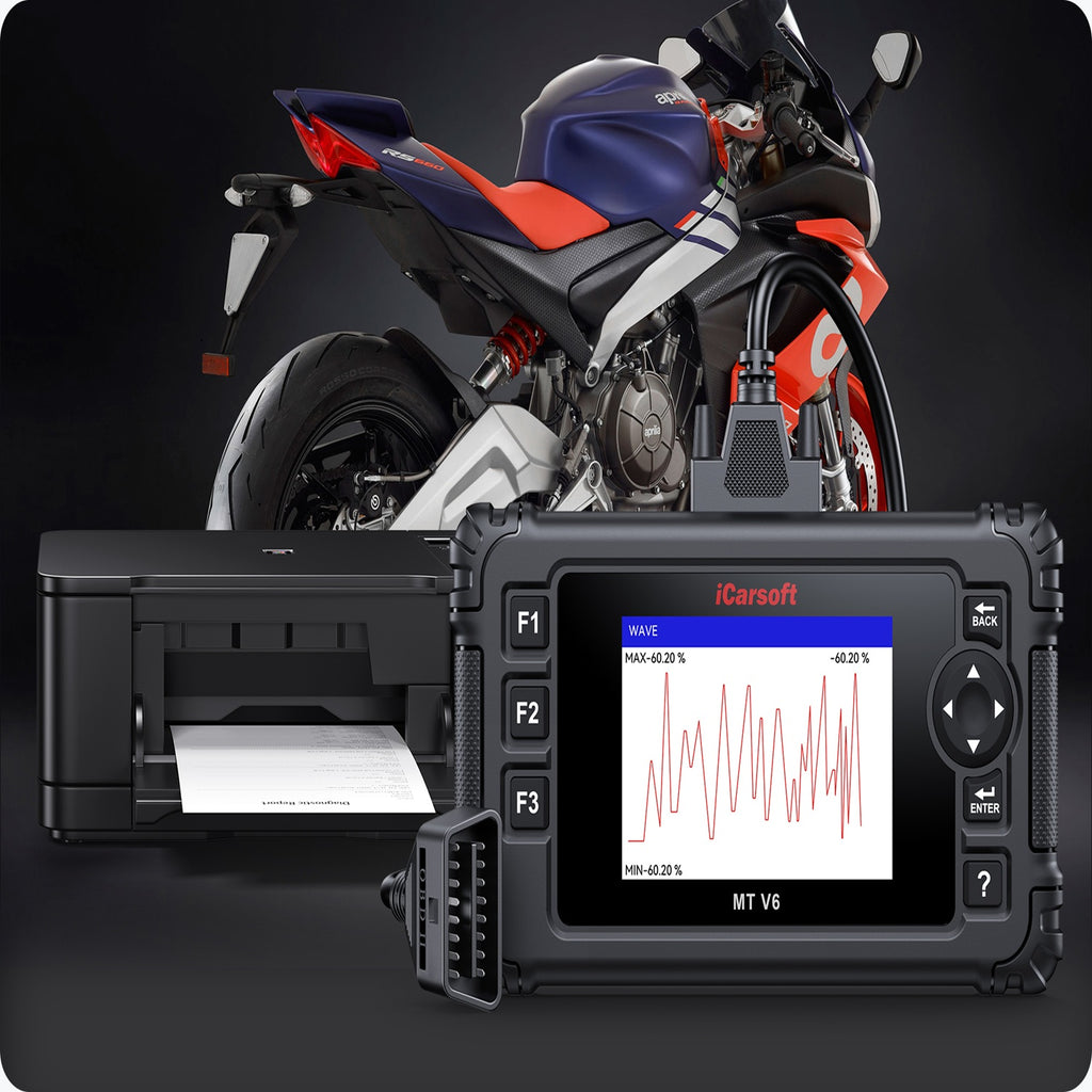 iCarsoft MT V6 Aprilia Motorcycle Diagnostic Scanner ECU ABS Bleed Throttle