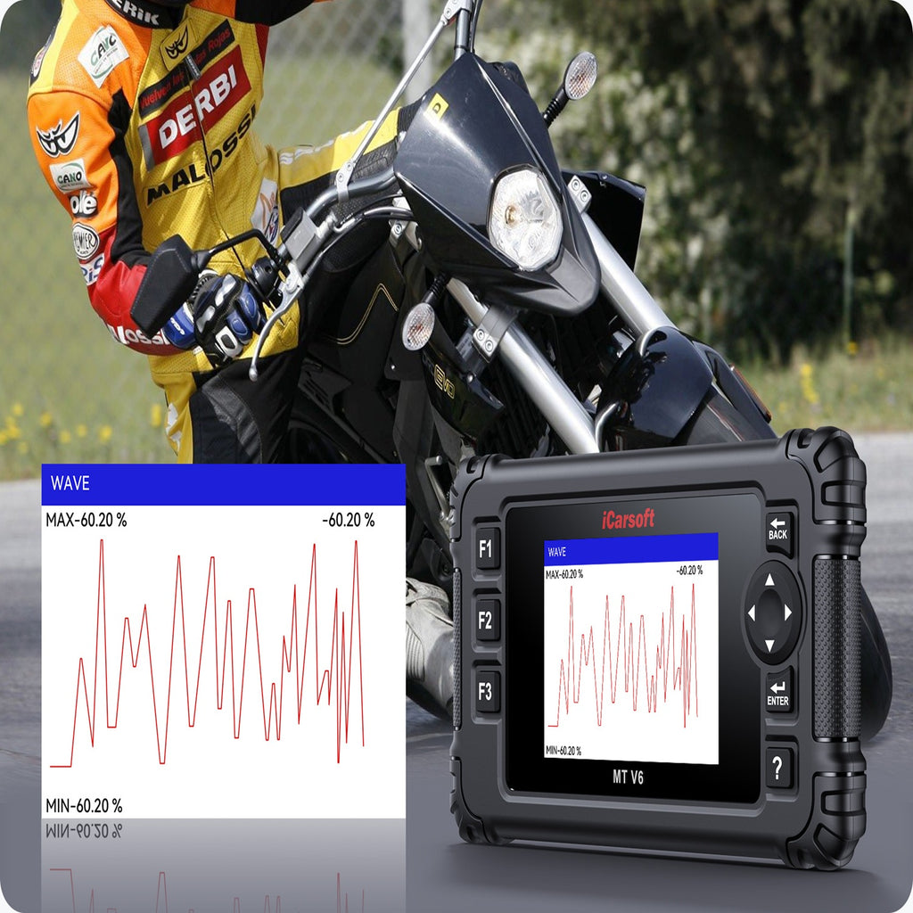 iCarsoft MT V6 for Derbi Full System Reset ABS Bleed Engine Throttle Live Data