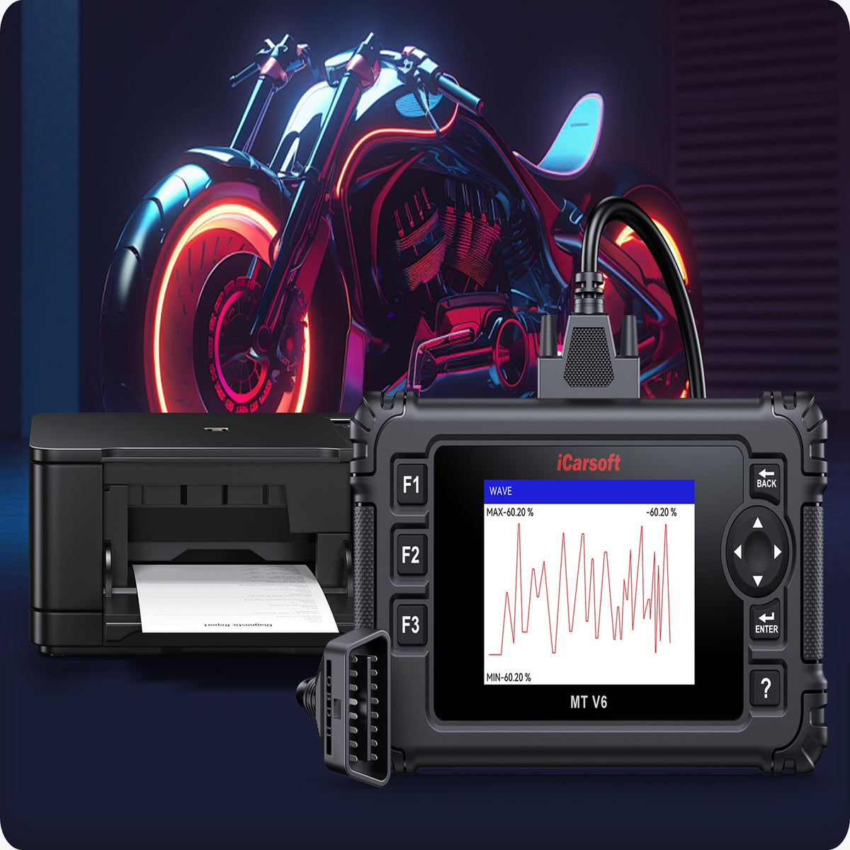 iCarsoft MT V6 for Derbi Full System Reset ABS Bleed Engine Throttle Live Data