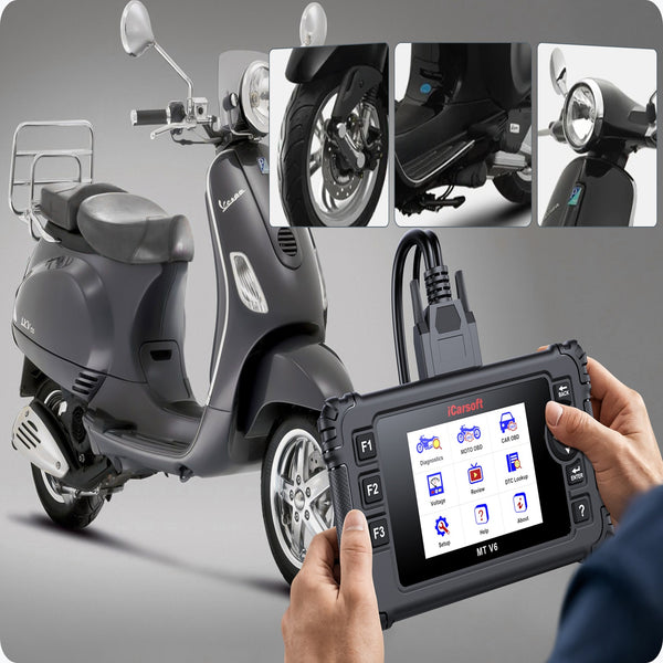 iCarsoft MT V6 Vespa OBDII ECU Reader ABS Bleed  Actuation Bi-Directional Test