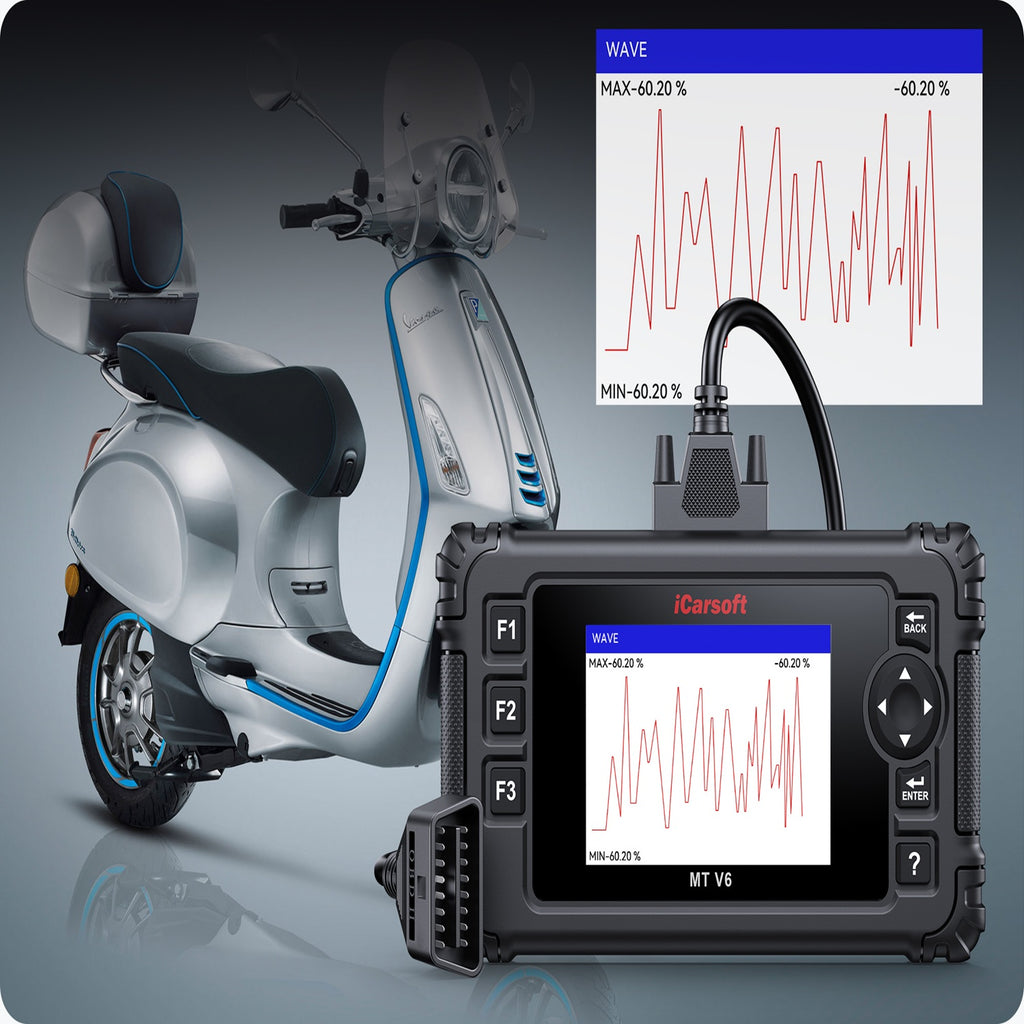 iCarsoft MT V6 Vespa OBDII ECU Reader ABS Bleed  Actuation Bi-Directional Test