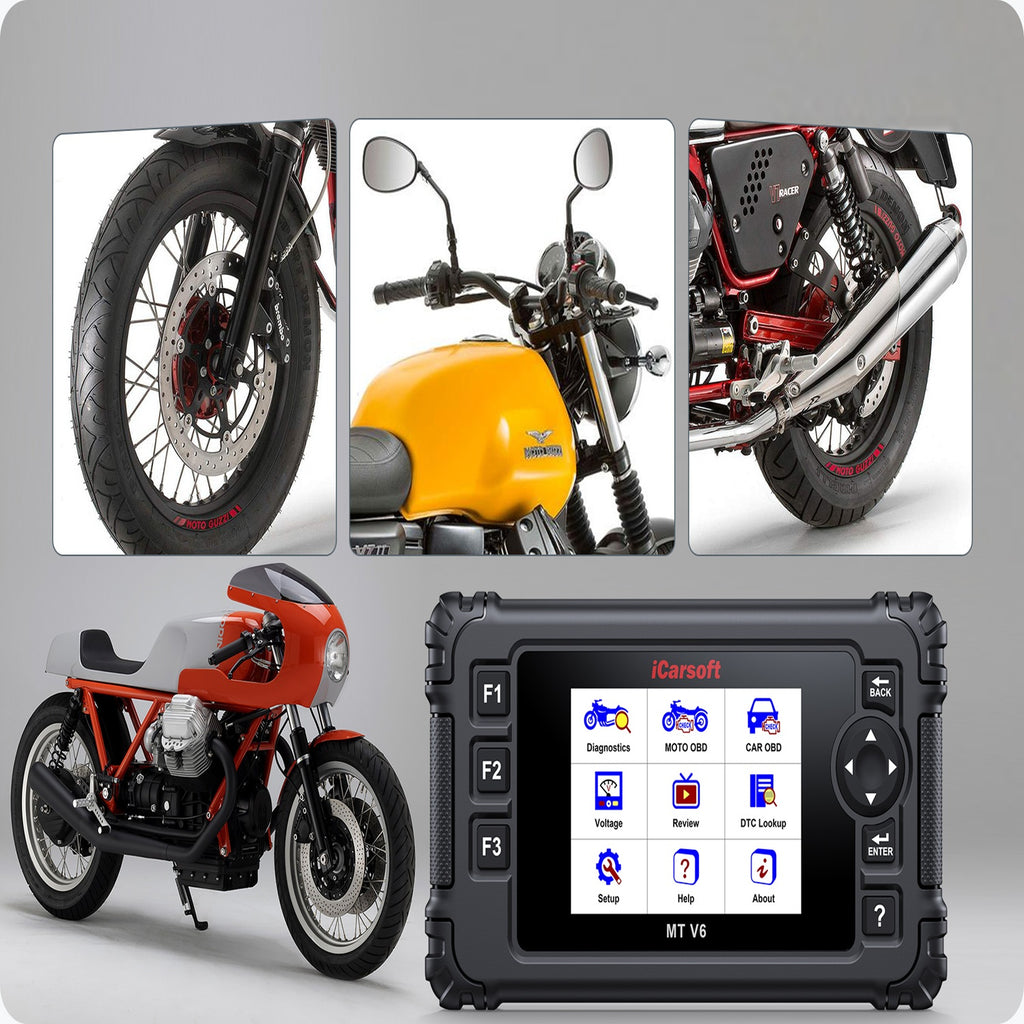 iCarsoft MT V6 Moto Guzzi OBD2 Diagnostic Scanner ECU ABS Bleed