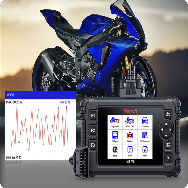 Yamaha Diagnostic Tool iCarsoft MT V6 ECU ABS Pump Bleeding Throttle Reset