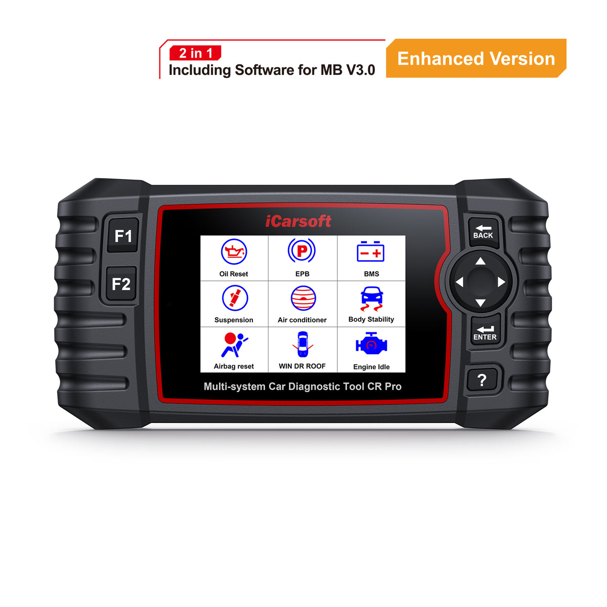 iCarsoft CR Pro Enhanced All-System Diagnostic OBD2 Scanner 58 Brands CAN-FD