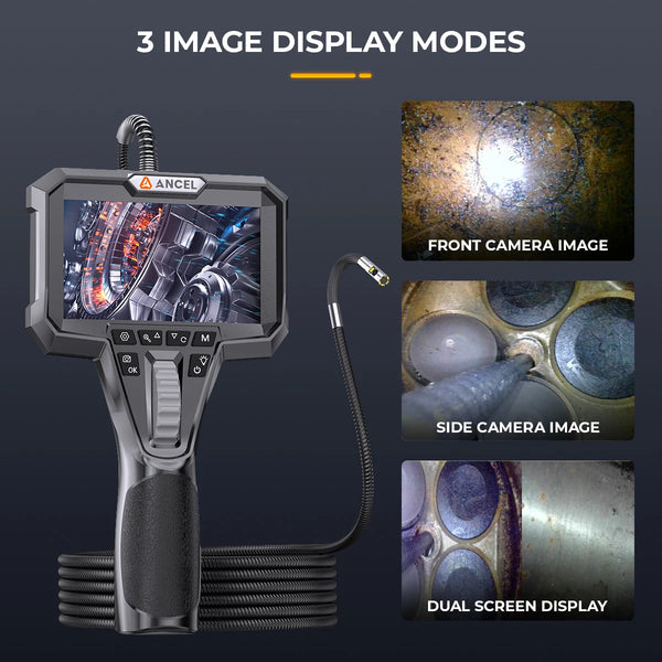 ANCEL AN302 Dual Lens Industrial Endoscope Camera 4 3 Inch Automotive Inspection