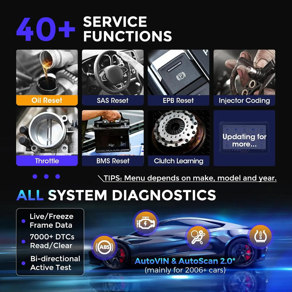 OTOFIX D1 Max2 Bi-Directional OBD2 Diagnostic Scanner ECU Coding 40+ Service