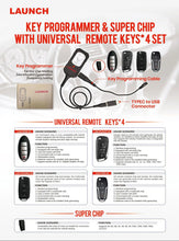 Load image into Gallery viewer, 2025 New Launch X431 Key Programmer with 4 Keys IMMO Programming Tool for X431 PAD V IMMO Elite IMMO Plus