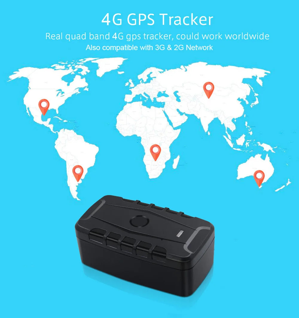4G Car GPS Tracker Magnetic Long Standby Anti Theft Vehicle Locator Real Tracking