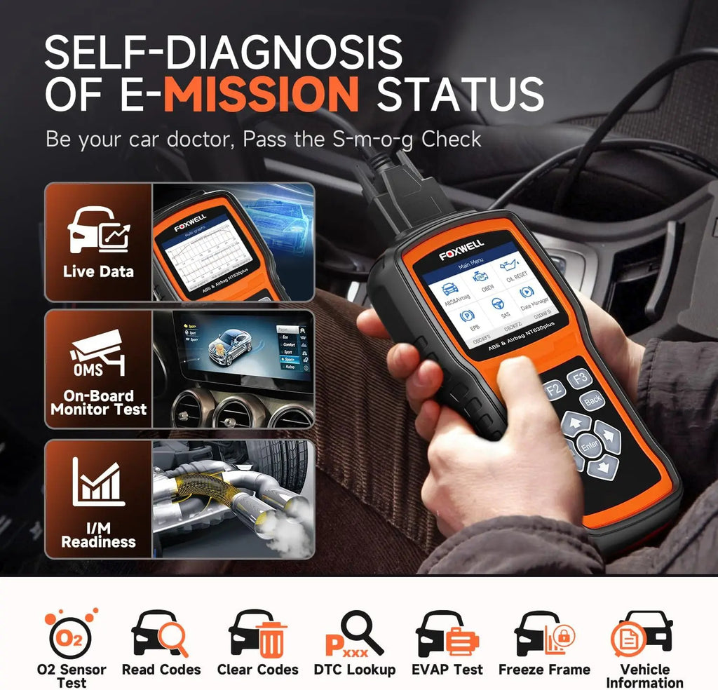 FOXWELL NT630 ELITE OBD Diagnostic Scan ABS+SAS+SRS Airbag Crash Data Reset Tool
