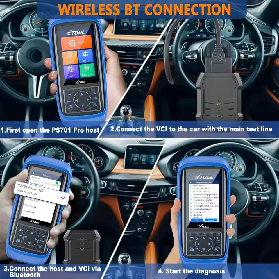 XTOOL PS701 PRO Bluetooth OBD2 Scanner Full System Diagnostic Tool for Japan car