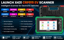 Load image into Gallery viewer, 2025 LAUNCH CRP919 EV Diagnostic Scanner 43+ Service OBD2 Diagnostic Code Reader