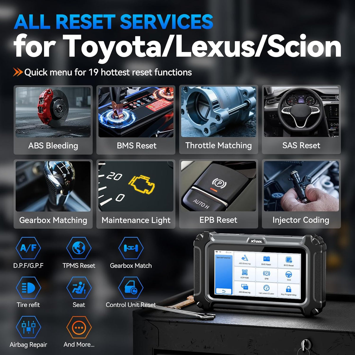XTOOL IP500 Toyota Scan Tool Full OBD2 Scanner Bidirectional Auto Code Reader