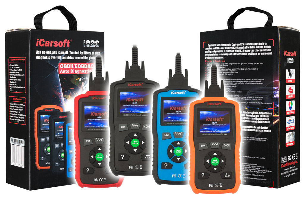 iCarsoft i820 OBDII Car Diagnostic Scanner Tool Code Reader OBD2 CAN Main image