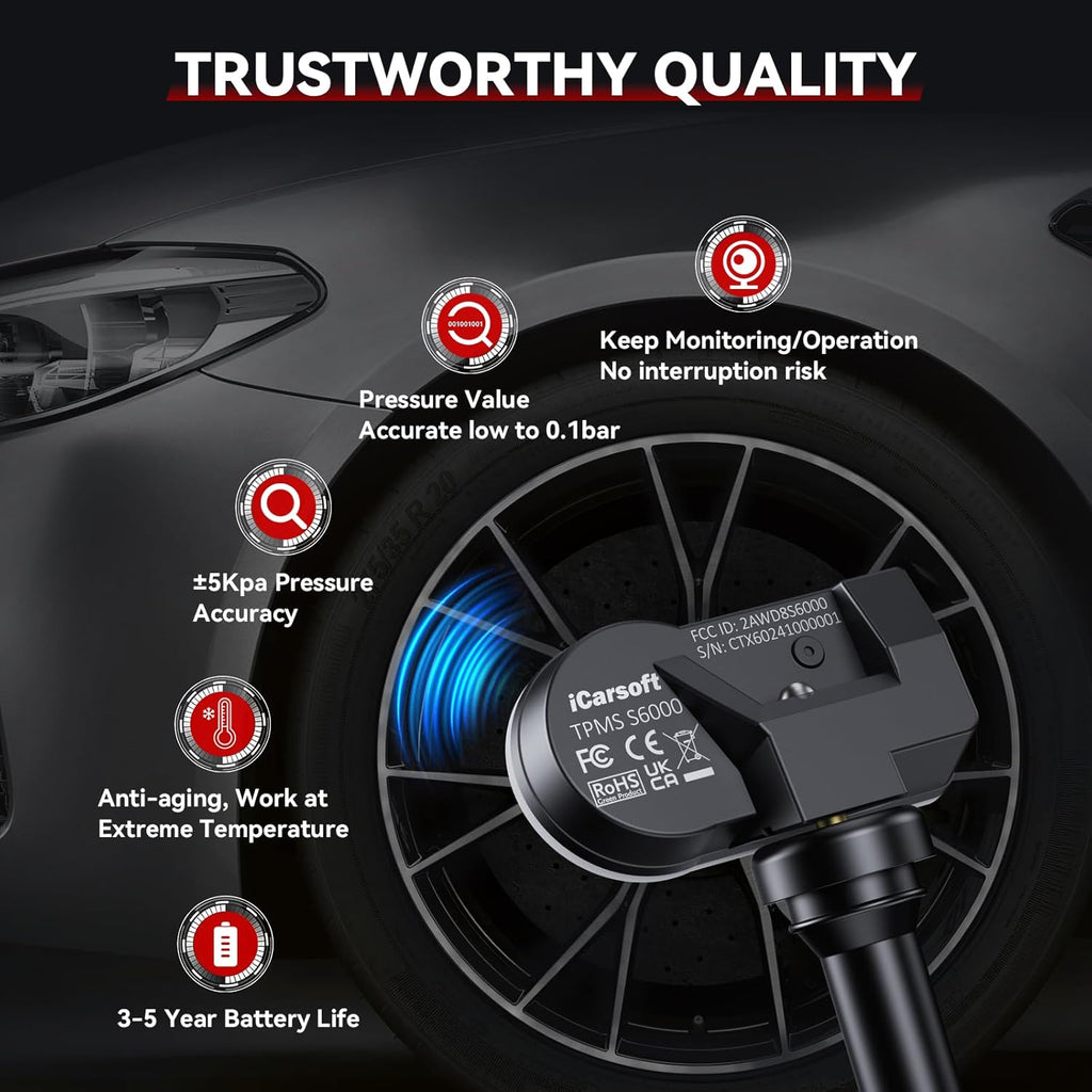TPMS S6000 TPMS Sensor Programming Tool Accurate Tire Pressure Monitor