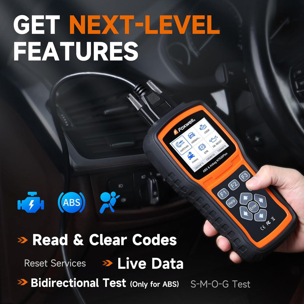 FOXWELL NT630 ELITE OBD2 Engine Diagnostic Scanner ABS+SAS+SRS Airbag Reset Tool
