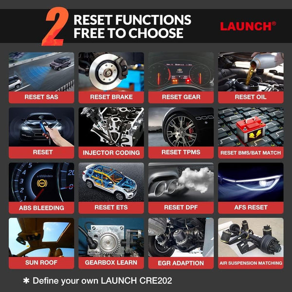 LAUNCH X431 Elite CRE202 Automotive OBD2 Diagnostic Tool with Full System Scan & Code Reading