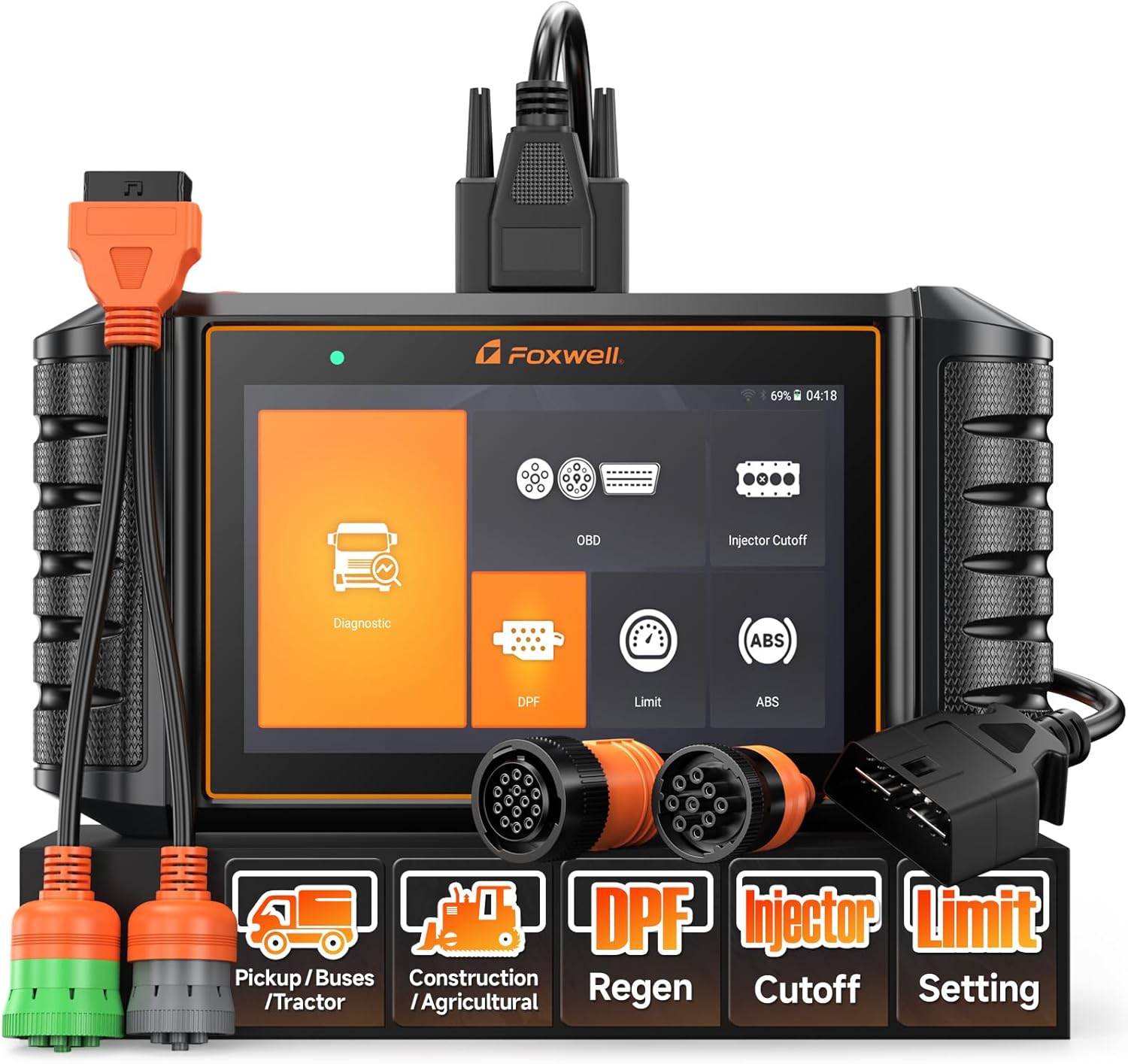 FOXWELL HD500 24V Heavy Duty Truck Diesel Scanner Diagnostic Tool DPF Regen Injector Secondary image