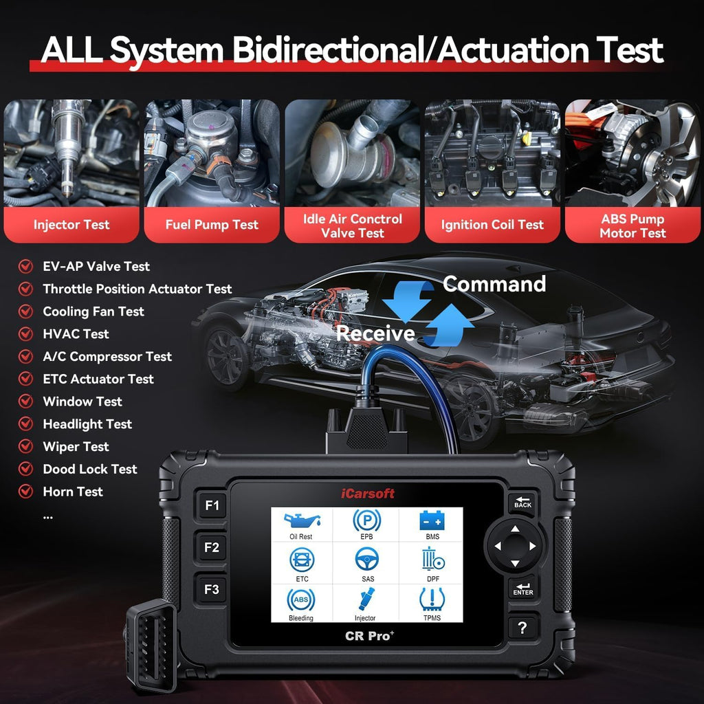 iCarsoft CR Pro Enhanced All-System Diagnostic OBD2 Scanner 58 Brands CAN-FD